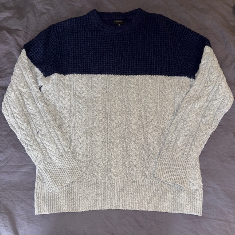 J. Crew Men's Two-Tone Crewneck Sweater